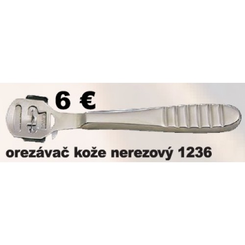 Orezávač kože 1236 Baruffaldi na päty nerezový
